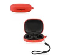 Funda para auriculares Shokz OpenFit Pro, funda protectora de silicona suave yystao compatible con Shokz OpenFit Pro, con cordón, a prueba de polvo, a prueba de golpes y duradera, color rojo