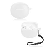 Funda para auriculares VIVO TWS Air3 Pro, funda de silicona suave yystao compatible con VIVO TWS Air3 Pro, con cordón, a prueba de polvo, a prueba de golpes y duradera, color blanco