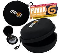 Funda para Balizas V16 Rígida Antigolpes - No Incluye Luz de Emergencia Coche - Cremallera Cinta Interior de Sujección Moto Estuche Compacto Para Guardar Billetes Llaves Luces Monedas Guantera 12x7cm.