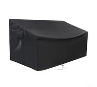Funda para banco de almacenamiento al aire libre con tela Oxford impermeable para protección contra el polvo y el sol, cordón ajustable y ventilación para evitar un ajuste seguro (M)