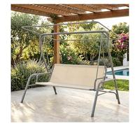 Funda para Banco de Columpio Tela Oxford Gruesa 600D Recambio Balancin Jardin Impermeable, Resistente a los Rayos UV para Patio Jardín,Beige-168×56×56cm