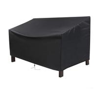 Funda para banco de jardín con forro de PVC impermeable y rejillas de ventilación de flujo de aire, ajuste ajustable con cordón y hebillas (134 x 66 x 89 cm)