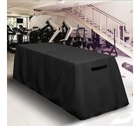 Funda para banco de pesas para banco de fitness de 60 x 18 x 21.2 pulgadas, tela Oxford 210D resistente con resistencia a los rayos UV, ventilación con cordón configurable, color negro