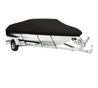 Funda para Barco Cubierta Negra for Barco, protección Anti-UV for Exteriores, lancha rápida de Pesca Marina Resistente, yate 190T de 11-22 pies(14-16ft (530 X290cm))