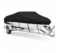 Funda para Barco para Tracker Pro Team 195,Cubierta Impermeable 210D Oxford Bote,con Correas Ajustables,Dobladillo Elástico,para Lancha Pesca