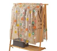 Funda para barra de ropa Funda protectora for ropa con diseño de flores dibujos animados, for tendedero dormitorio, gruesa, for perchero, universal(Color 4-90x120cm)