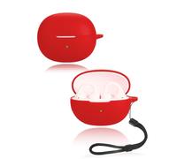 Funda para Baseus Bass BC1 Auriculares yystao Funda de Silicona Suave Compatible con Baseus Bass BC1 Con Cordón A Prueba de Polvo Resistente a Golpes y Duradero, Rojo