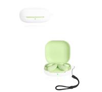 Funda para Baseus Bass BF1 Auriculares yystao Funda de Silicona Suave Compatible con Baseus Bass BF1 con Correa para el Cuello a Prueba de Polvo Resistente a Golpes y Duradero, Blanco