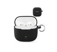 Funda para Baseus Bass BS2 Lite Wireless Headphones,daunke Soft Silicona, Funda de Silicona Suave Funda para la Piel con Hebilla Redonda, Protección Completa, Negro