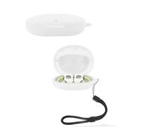 Funda para Baseus Eli Series Sport 1 Auriculares, yystao Funda Suave Silicona Compatible con Baseus Eli Series Sport 1, con Cordón, Resistente al Polvo, Resistente a Golpes y Duradero, Blanco