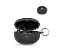 Funda para Baseus Inspire XC1 Wireless Headphones,daunke Soft Silicona, Funda de Silicona Suave con Hebilla Redonda, Resistente a Golpes y Resistente a las Caídas, Protección Completa, Negro