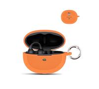 Funda para Baseus Inspire XC1 Wireless Headphones,daunke Soft Silicona, Funda de Silicona Suave con Hebilla Redonda, Resistente a los golpes y a las caídas, protección completa, Naranja