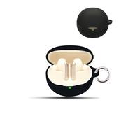 Funda para Baseus Inspire XP1 Wireless Headphones,daunke Soft Silicona, Funda de Silicona Suave Funda Piel con Hebilla Redonda Protección Completa, Negro