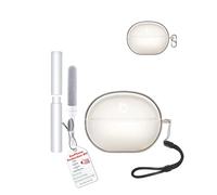 Funda para Baseus MC2 Earbuds,toergy Soft TPU Clear Cover,Impermeable,stoßdicht,Kratzschutz,einfach zu tragen, mit Lanyard, Schlüsselanhänger & Reinigungskit (Transparent)