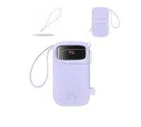 Funda para Baseus QPow3 Powerbank 45 W 20000 mAh, daunke una funda protectora + dos protectores de pantalla + cuerda, protección todo incluido, antichoque/arañazos, cómoda de sostener, ligera y