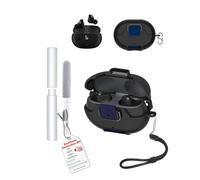 Funda para Beats Studio Buds Earbuds,toergy Soft TPU Clear Cover,Impermeable,a prueba de golpes, protección contra arañazos, fácil de llevar, con cordón, llavero y kit de limpieza (negro)