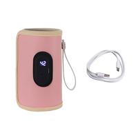 Funda para biberón de lactancia para bebé con pantalla digital, calentador de biberones portátil multifunción de temperatura constante