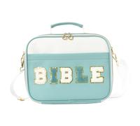 Funda para Biblia, bolsa protectora portátil para Biblia con correa ajustable y asa, estuche para libros con cremallera para estudio e iglesia