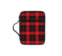 Funda para Biblia para mujer (cuadrícula roja)