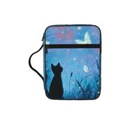 Funda para Biblia para mujer (mariposa de gato nocturno azul)