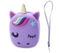 Funda para Bitzee Juguete Mascota Interactiva Digital, Estuche en Unicornio para Bitzee, Silicona, Cordón para el Cuello Incluida (Morado)