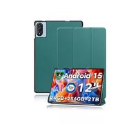 Funda para Blackview Mega 2 12 Pulgadas Tablet 2025 yystao Soporte Delgado con Diseño Triple Plegable Funda Protectora Dura Compatible con Blackview Tablet Mega 2 Verde
