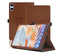 Funda para Blackview Mega 3 12.1 Pulgadas, Blackview Mega 3 Tablet Funda, Funda Protectora Plegable con Soporte para Lápiz y Correa para la Muñeca, Protección Total. (Marrón)