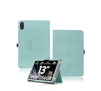 Funda para Blackview Mega 8 Tablet de 13 pulgadas, yystao de piel sintética, compatible con Blackview Tablet Mega 8 - Correa de mano, diseño con textura de piel, color verde