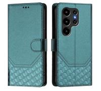 Funda para Blackview Wave 10, piel sintética tipo cartera con relieve de panal, protección RFID, ranuras para tarjetas, soporte magnético, incluye correa de mano, resistente a los golpes, A01
