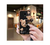 Funda para BLU View4Phone: antigolpes, diseño de pulsera de oso, colgante de perla negra, resistente al agua, silicona suave, agradable para la