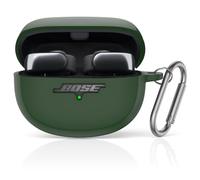 Funda para Bose Ultra Open Earbuds, MOWYEOK Portátil Antiarañazos y Choque Funda de Silicona Resistente a Golpes Frontal LED Visible para Bose Ultra Open Earbuds Accesorios de Carcasa con Mosquetón -