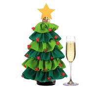 Funda para botella de vino con decoración navideña | Bolsa de regalo de vino con forma de árbol de Navidad, decoraciones para fiestas - Forma decorativa del árbol de Navidad Decoración de mesa para el