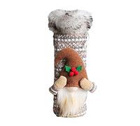 Funda para botella de vino de Navidad, diseño de gnomos suecos Tomte, bolsa de regalo para vacaciones, Año Nuevo, decoración de mesa de cena