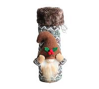 Funda para botella de vino de Navidad, diseño de gnomos suecos Tomte, bolsa de regalo para vacaciones, Año Nuevo, decoración de mesa de cena