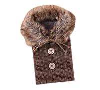 Funda para botella de vino de Navidad, envoltura de vino decorativa para vacaciones, traje de botella de Papá Noel, abrigo de botón de cuello sintético, decoración de botella reutilizable, accesorio