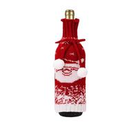 Funda para botella de vino de Navidad, funda de vino de Papá Noel, decoración para botellas de vino, suéter decorativo para botellas de vino, elástico, para familia, amigos, colegas