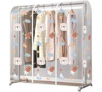 Funda para Burro De Ropa De PEVA, Cubierta Antipolvo De Ropa Fundas Ropa Armario, Bolsas para Abrigos con Cremallera Resistente para Armario, Camisas, Abrigos, Vestidos L150xW50xH150