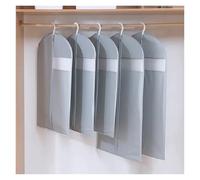 Funda Para Burro De Ropa Funda antipolvo con estampado de EVA transparente, bolsas colgantes for ropa, traje for casa, cubierta, organizador guardarropa, 5 uds(GRAY,60x90cm)
