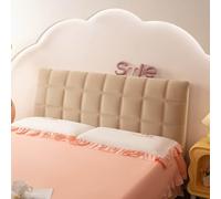 Funda para cabecera de Cama de Terciopelo Grueso con Acolchado Suave, Funda elástica Universal para cabeceras de Cama Individuales, Dobles y tamaño King- Brown B|| 200×70cm