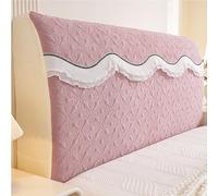 Funda para cabecero, con Borde elástico para un Acabado Impecable, Protector de cabecero tapizado para una protección discreta y una Mejora estética.- Pink||120CM