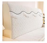 Funda para cabecero, con Borde elástico para un Acabado Impecable, Protector de cabecero tapizado para una protección discreta y una Mejora estética.-White||150CM