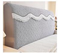 Funda para cabecero, con Borde elástico para un Acabado Impecable, Protector de cabecero tapizado para una protección discreta y una Mejora estética.- Grey||150CM