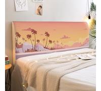 Funda para Cabecero De Cama Cubierta para Cabeceros De Cama Elástica Funda Protectora Moderna para Respaldo De Cabecero De Camas Fundas Antipolvo Universal para Cabeceros De Camas-Orange||160cm