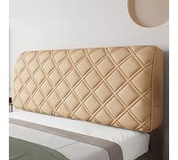 Funda para cabecero de cama de bebé, de terciopelo, tapizada de cuero y madera, a prueba de polvo, elástica, lavable, tamaño Queen, King, doble, para decoración de dormitorio, marrón, 160 cm