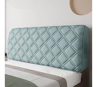 Funda para cabecero de cama de bebé, de terciopelo, tapizada de cuero y madera, a prueba de polvo, elástica, lavable, tamaño Queen, King, doble, para decoración de dormitorio, verde, 200 cm