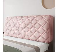 Funda para cabecero de cama de bebé, de terciopelo, tapizada de cuero y madera, a prueba de polvo, elástica, lavable, tamaño Queen, King, doble, para decoración de dormitorio, color rosa, 160 cm
