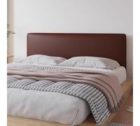 Funda para cabecero de cama de piel sintética suave, elástica, todo incluido, color marrón, se adapta a camas Super King, dobles, individuales, 140 x 170 cm