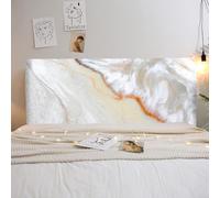 Funda para Cabecero De Cama Moderna Y Sencilla Funda para Respaldo De Cama A Prueba De Polvo Protector De Cabecero Camas Elástica para Cabeceros De Dormitorio, Lavable-Beige||160cm