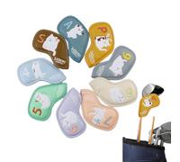 Funda para Cabeza de de Golf con Etiquetas 4 5 6 7 8 9 P A S, Cubiertas de Hierro para Palos de Golf con Imagen de Gato, Regalo para compañeros de Trabajo, Amigos de Familia