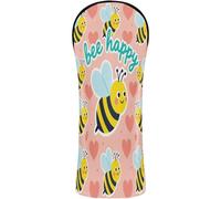 Funda para cabeza de golf de cuero de primera calidad, impermeable, con etiquetas de números para conductor, Fairway, madera, híbridos, abeja, feliz, apícoltore, bambini simio